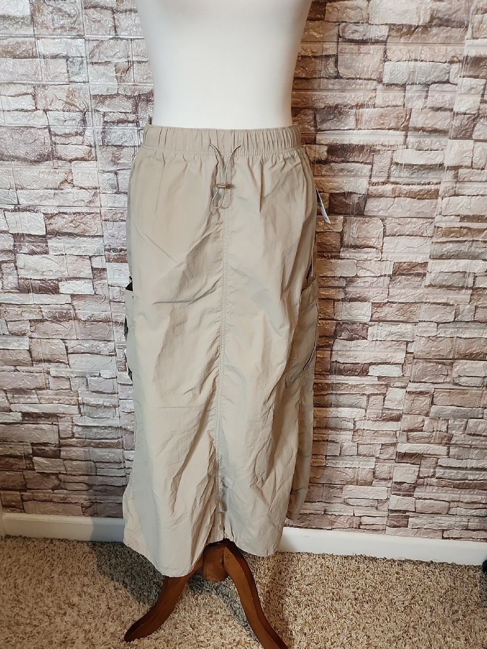 Love Tree Parachute Skirt Light Stone Color Long Utility Skirt Brand New
